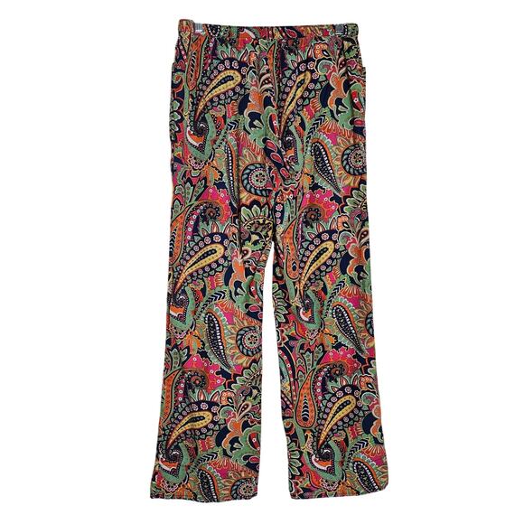 Vera Bradley Womens Venetian Paisley Cotton Pajama Pants Size M Retired Pattern - Picture 8 of 12